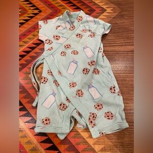 Monica and Andy Milk and Cookies Kimono Romper
